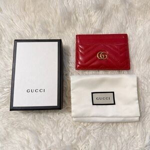 Gucci Red Cardholder Wallet